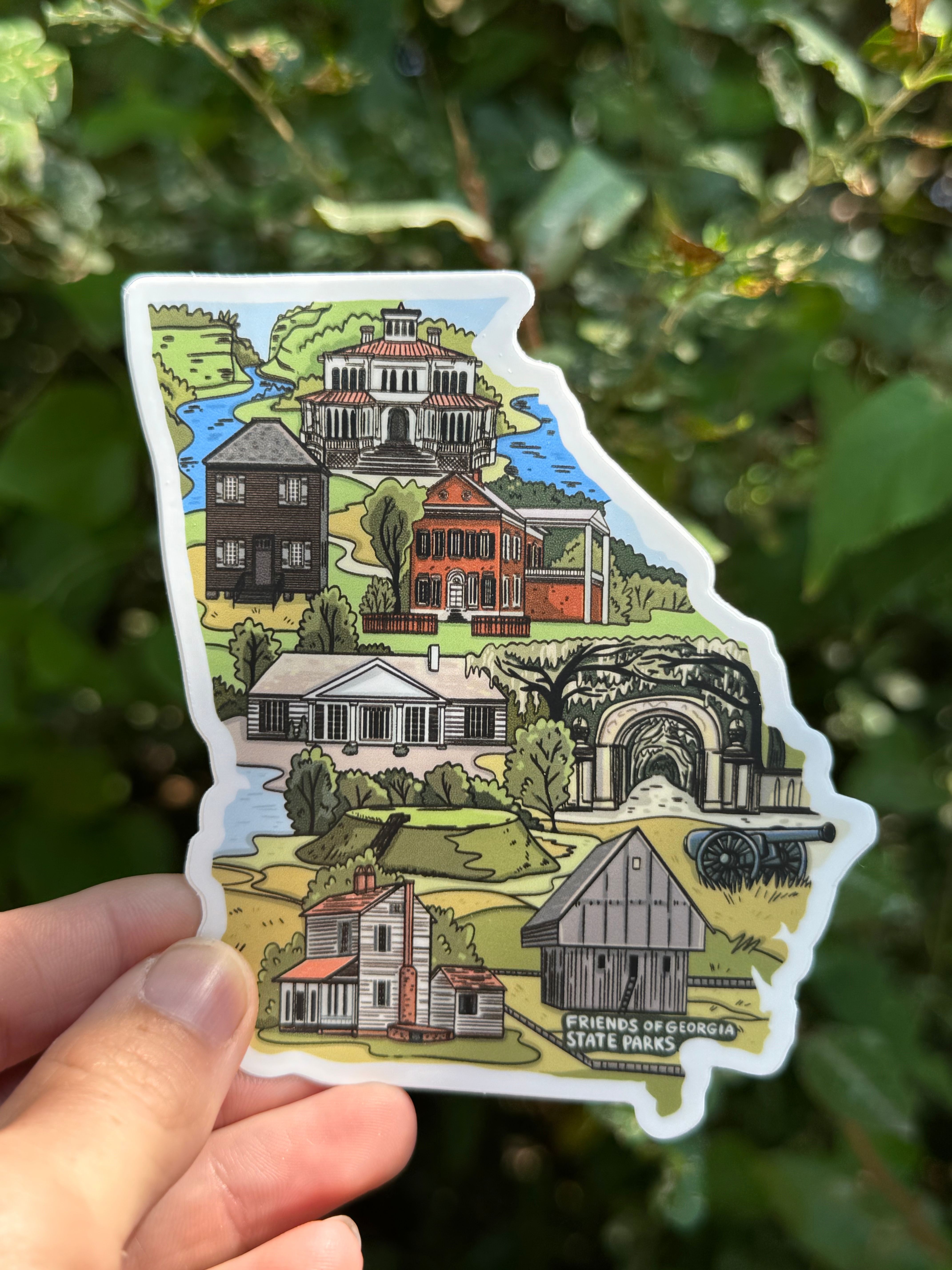 Georgia's Historical Wonders Sticker at a Georgia State Historic Site