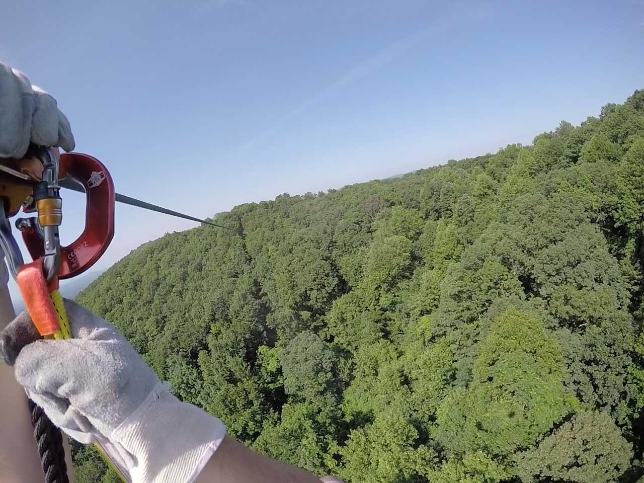 Zipline view at Amicalola State Park