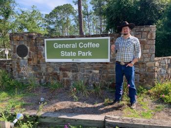 Entrance sign at General Coffee