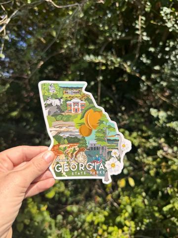 Georgia's Wonders Sticker at a Georgia State Park