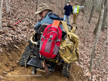 All-Terrain Chair trying out the trail