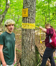 RJ Burick and Ann Yearout scout out the Park boundaries